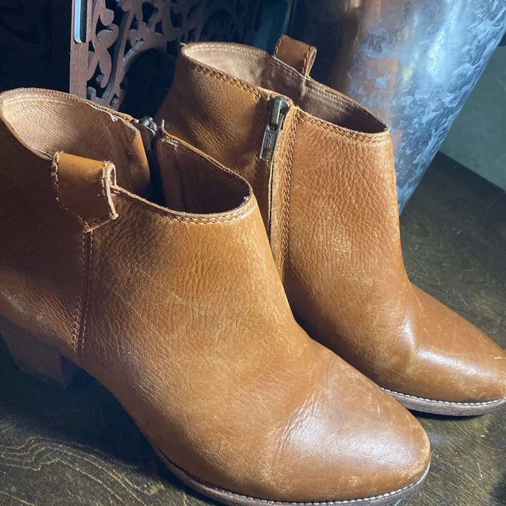 Madewell Billy Boot Size 8 Leather English Saddle Ankle F5044 - Picture 2 of 14